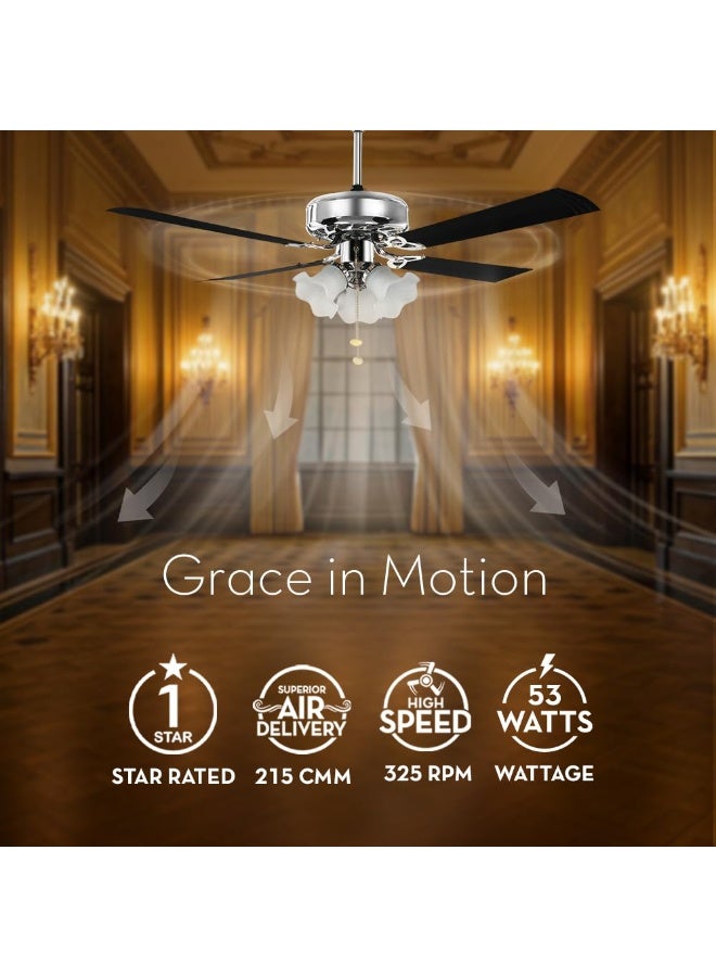 Crompton LUXIAN Uranus 1200 mm (48 inch) Ceiling Fan (Black Chrome) Star Rated Energy efficient Fans - Image 4